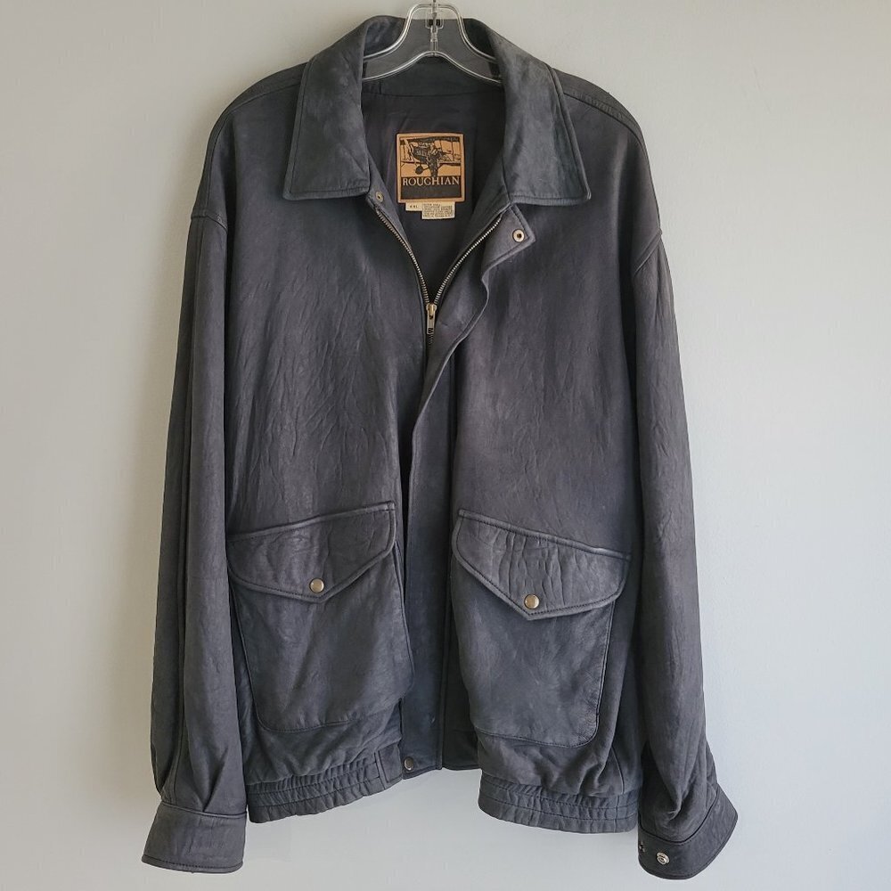 Roughian Men's Leather Jacket Size 44